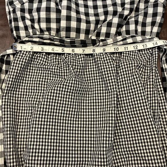 Calvin Klein Womens 8 Black Gingham One-shoulder Flounce Sheath Dress Spring - Picture 15 of 16